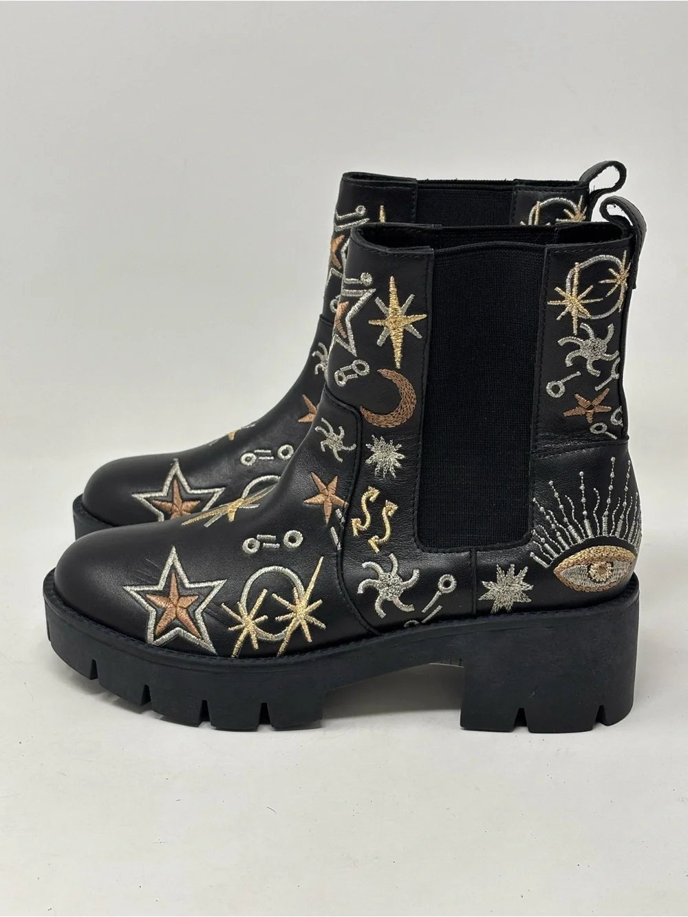 Johnny Was Chelsea boots black calf leather NEW NWOT size 6